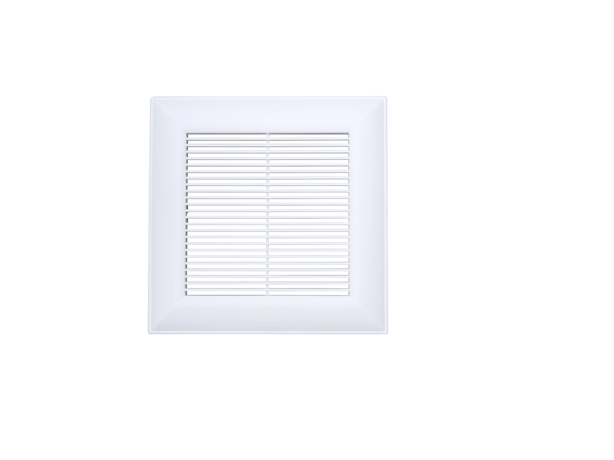 FV-NLF04G WhisperLine® installation grille – top-down view of white square vent cover