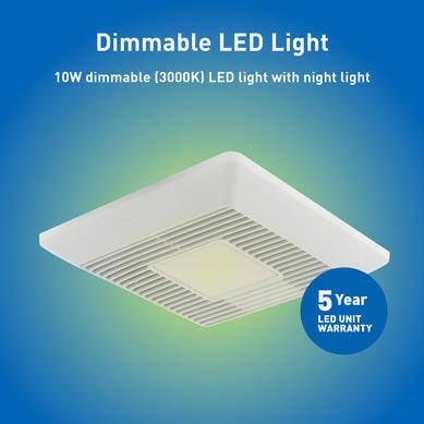 WhisperMighty's dimmable LED light has a 5-year warranty