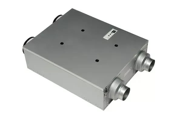 Intelli-Balance 100 ERV unit FV-10VEC2, corded model with dual duct ports for energy-efficient home ventilation.