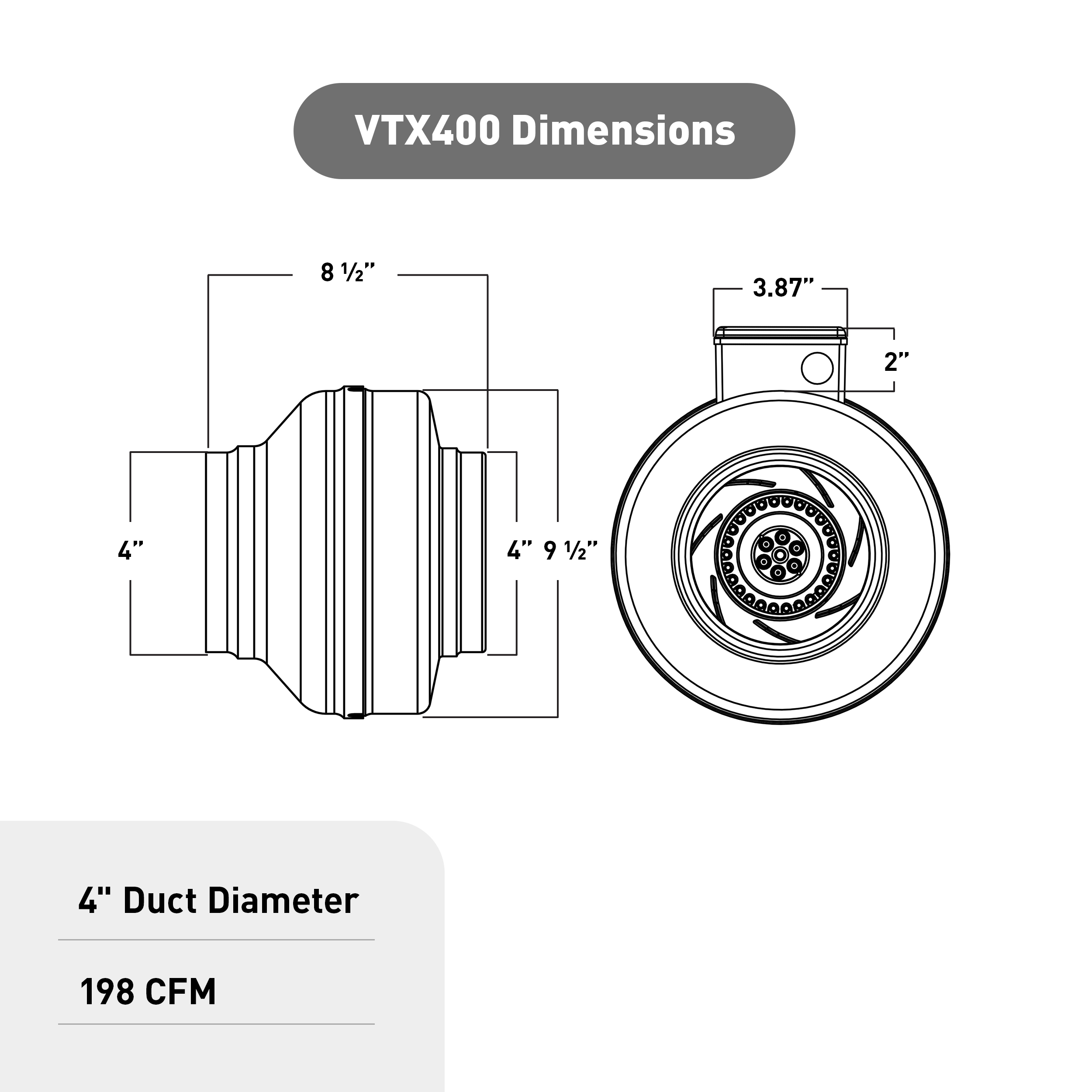 Atmosphere Vortex® VTX Series 4-Inch Diameter | Panasonic North
